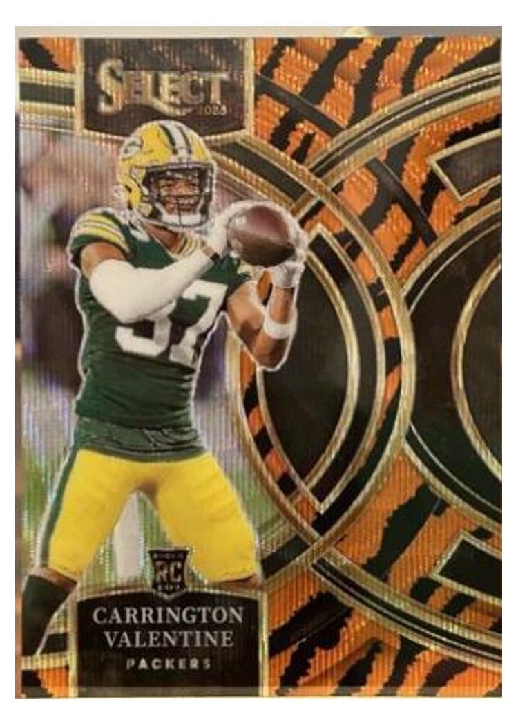 2023 Panini Select Base Set Carrington Valentine Tiger Prizm #118 card