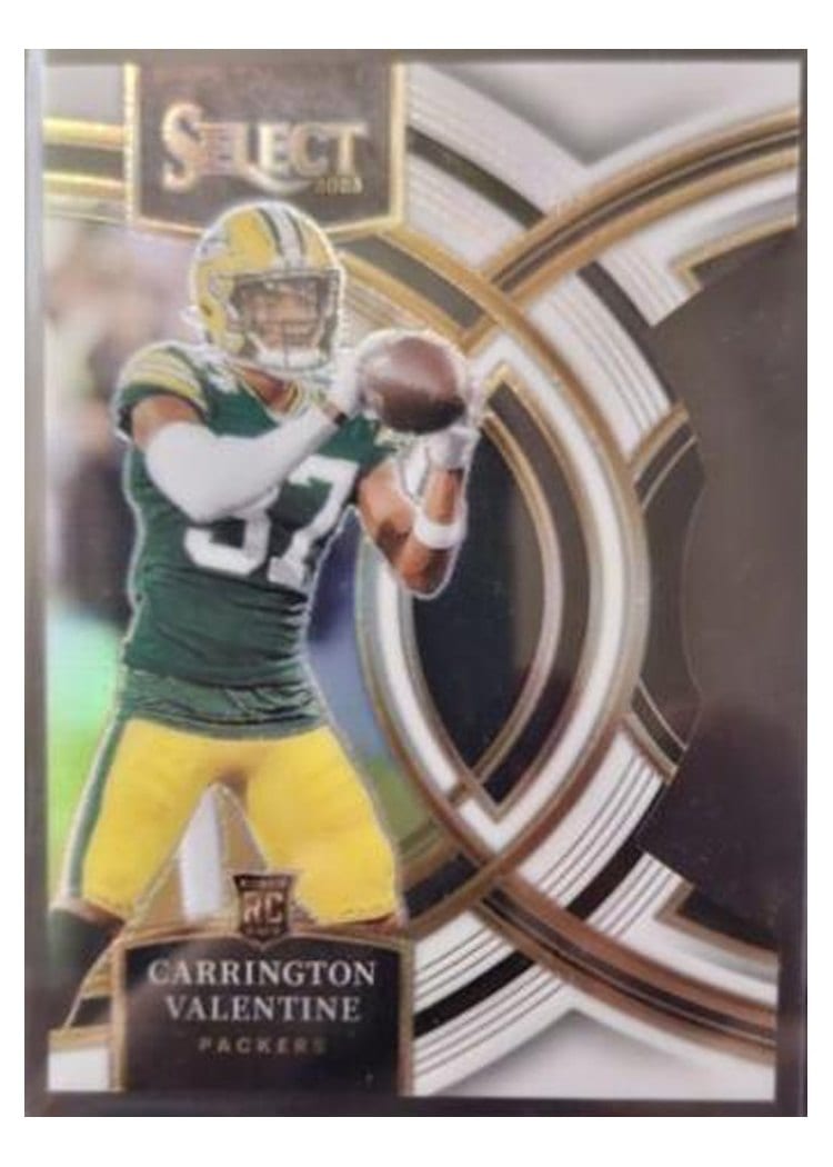2023 Panini Select Base Set Carrington Valentine White Prizm Die-Cut #118 card