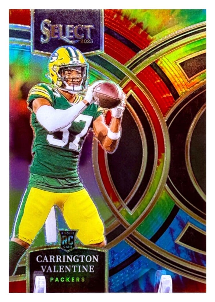 2023 Panini Select Base Set Carrington Valentine Tie-Dye Prizm #118 card