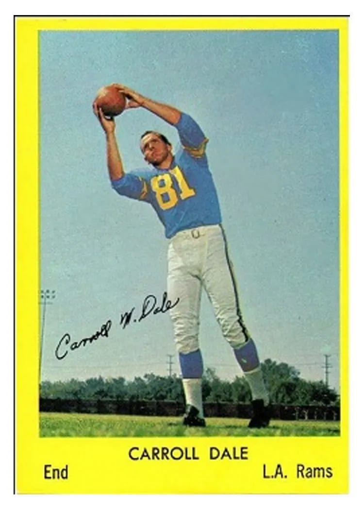 1960 Bell Brand Rams Carroll Dale #33 card