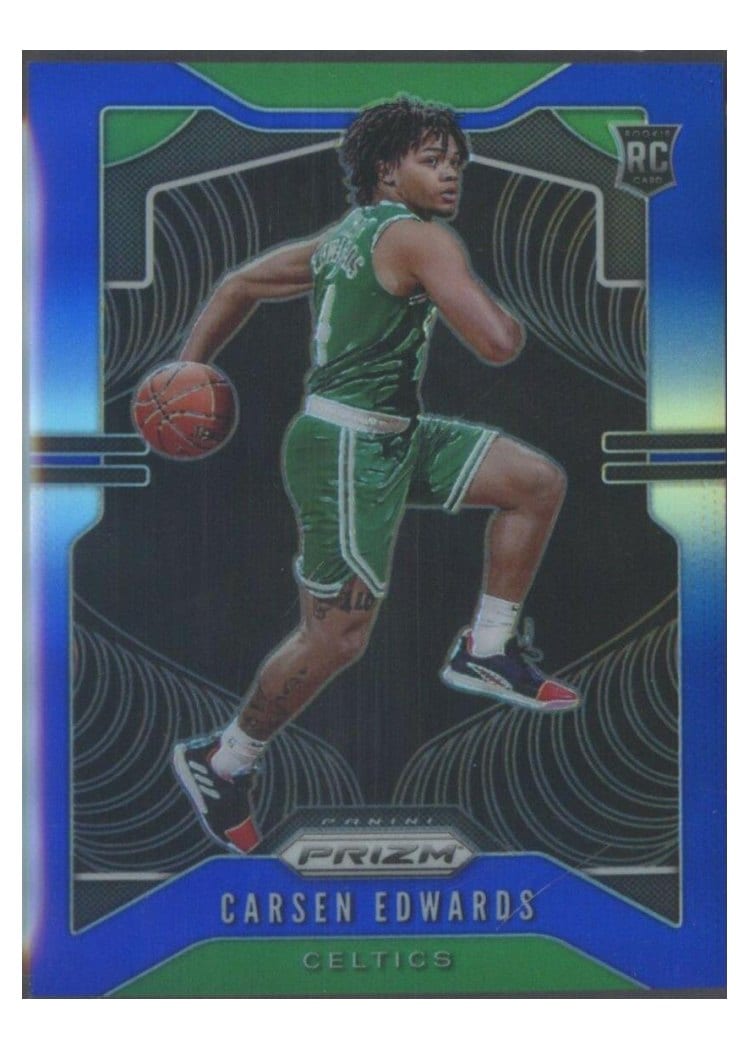 2019-20 Panini Prizm Base Set Carsen Edwards Blue Prizm #276 card