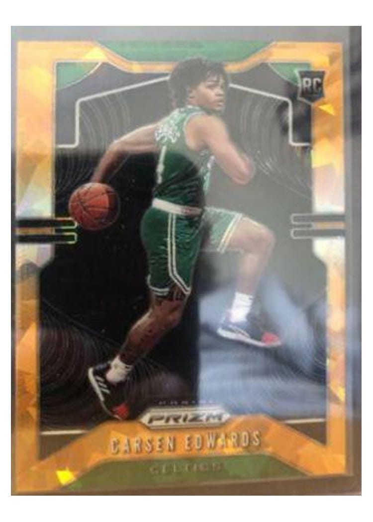 2019-20 Panini Prizm Base Set Carsen Edwards Orange Ice Prizm #276 card