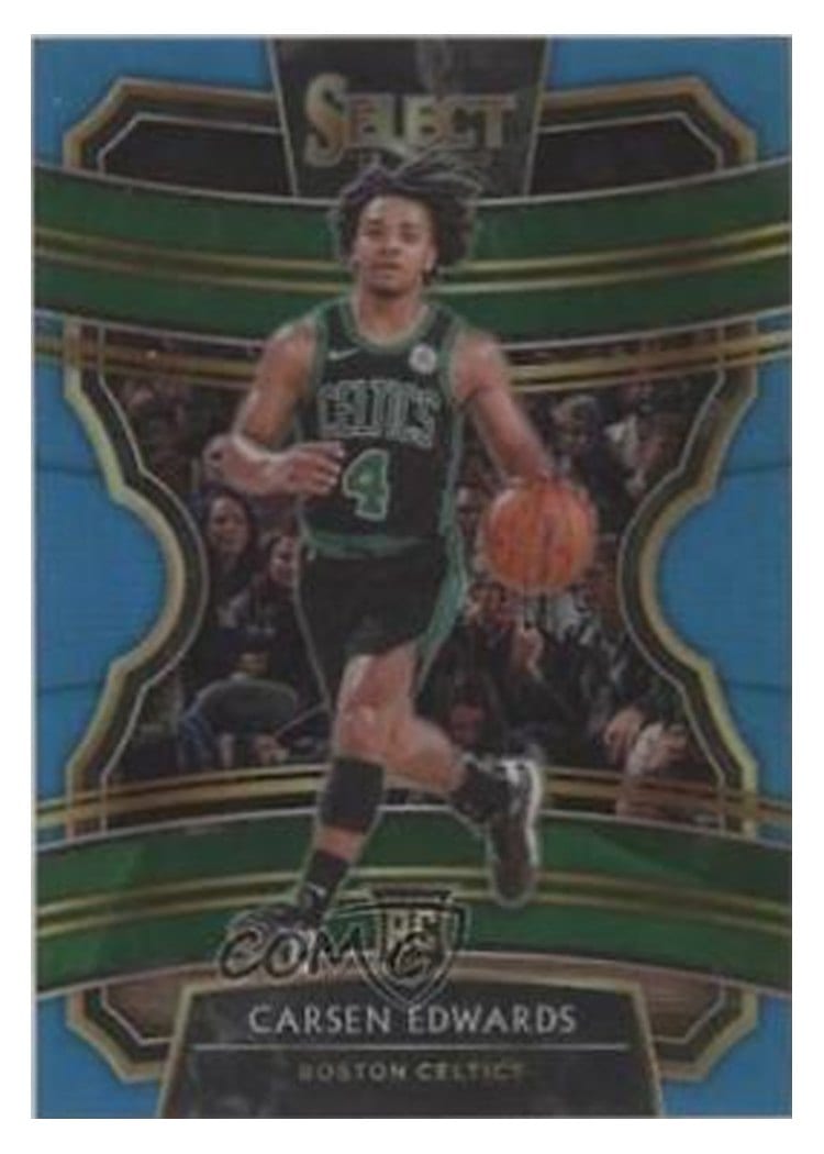 2019-20 Panini Select Base Set Carsen Edwards Light Blue Prizm #18 card