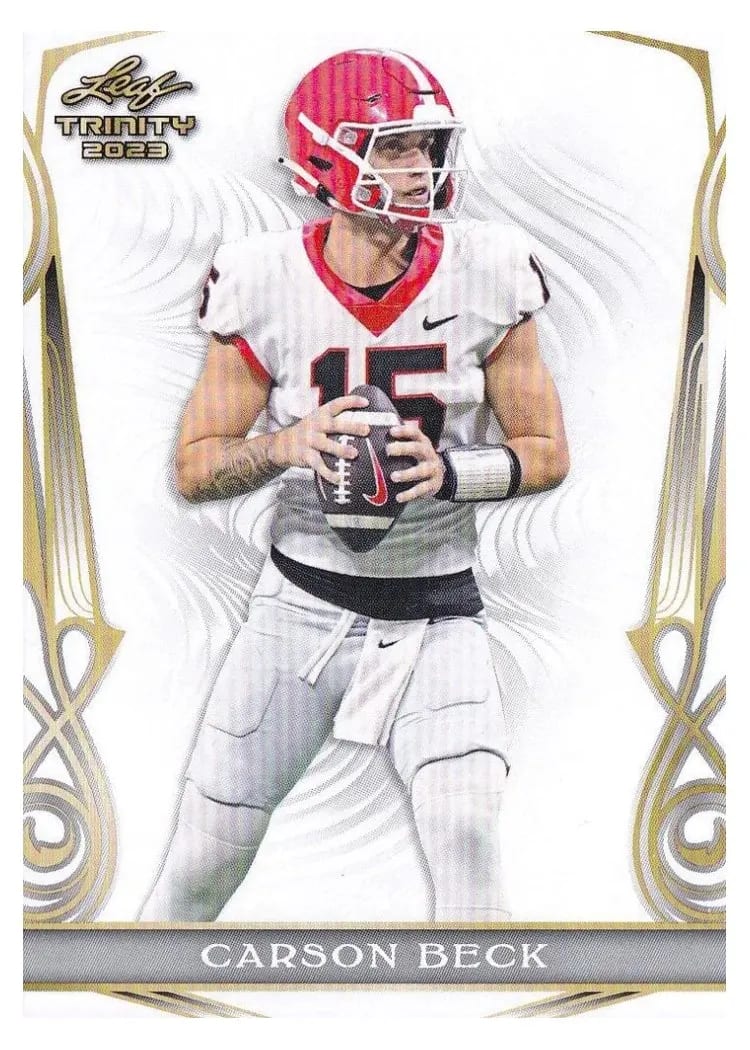 2023 Leaf Trinity Mega Box Carson Beck #12 card