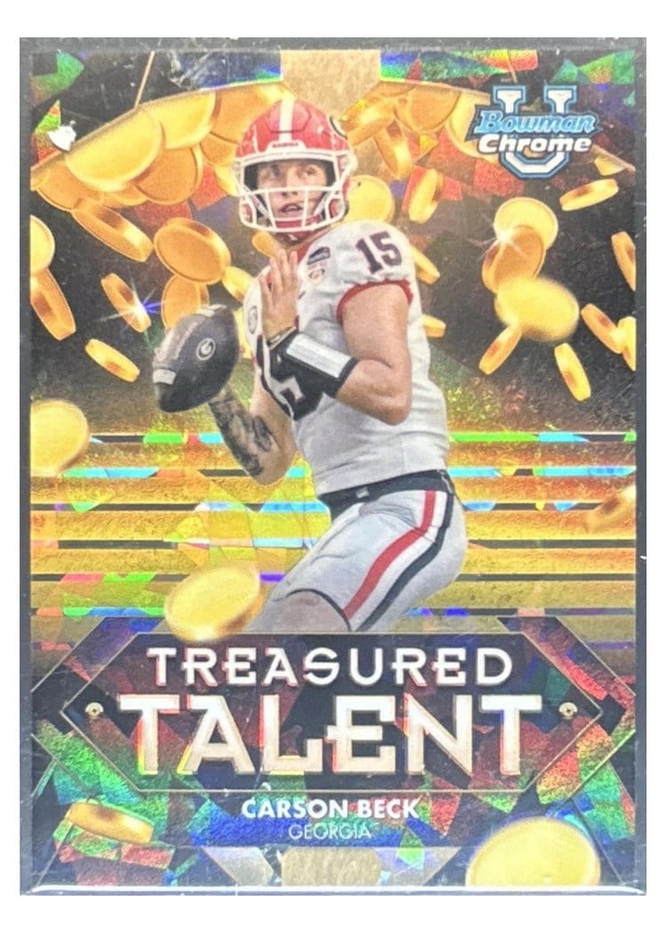 2024 Bowman University Chrome Sapphire Treasured Talent Set Carson Beck #TT-1 card