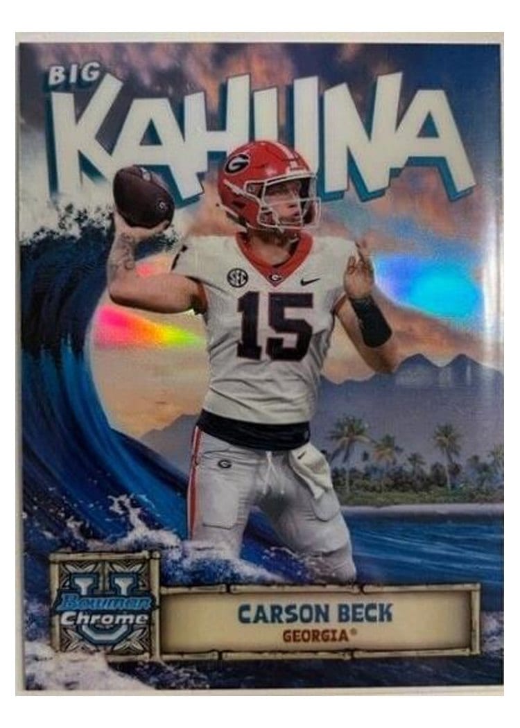 2024 Bowman University Chrome The Big Kahuna Set Carson Beck #BK-25 card