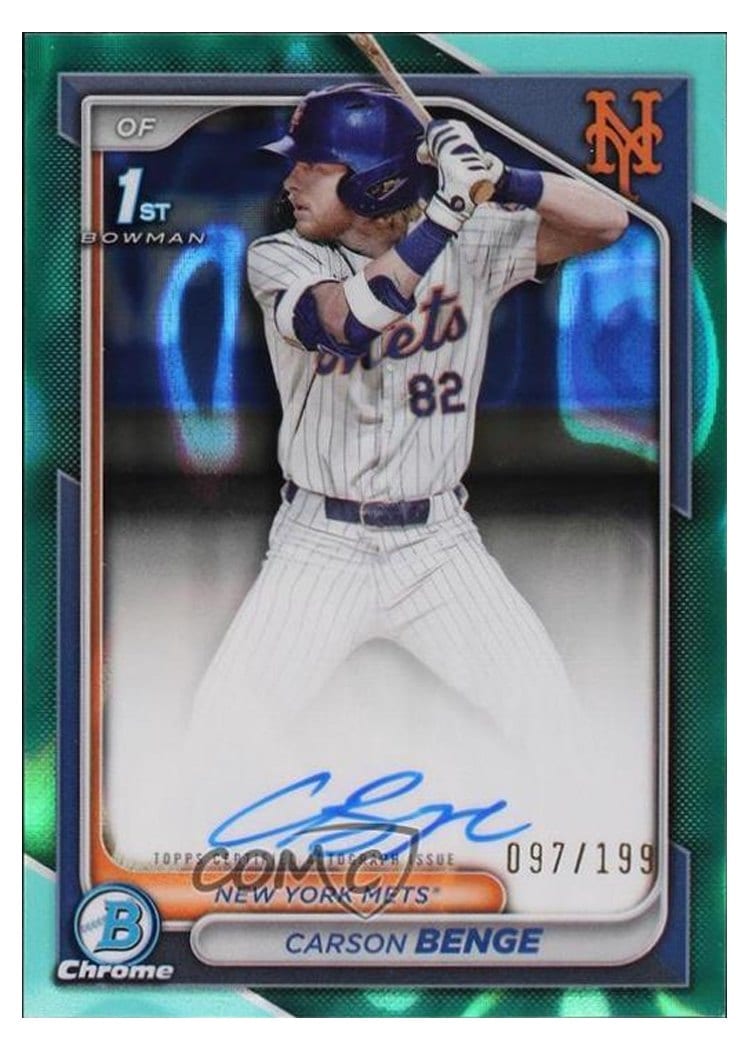 2024 Bowman Draft Chrome Prospect Autographs Carson Benge #CPA-CBG card