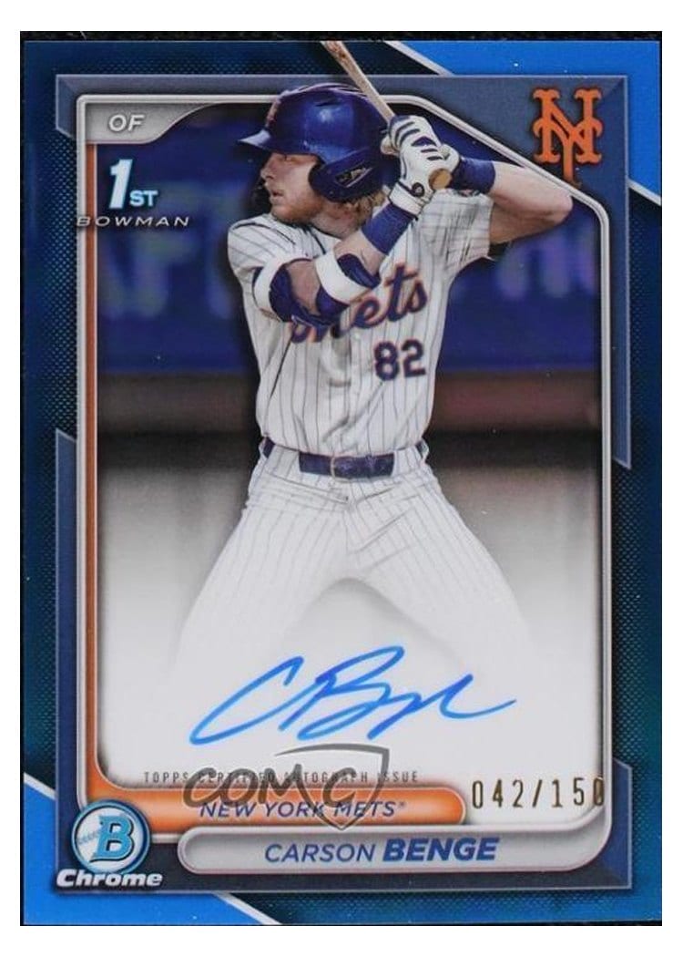 2024 Bowman Draft Chrome Prospect Autographs Carson Benge #CPA-CBG card