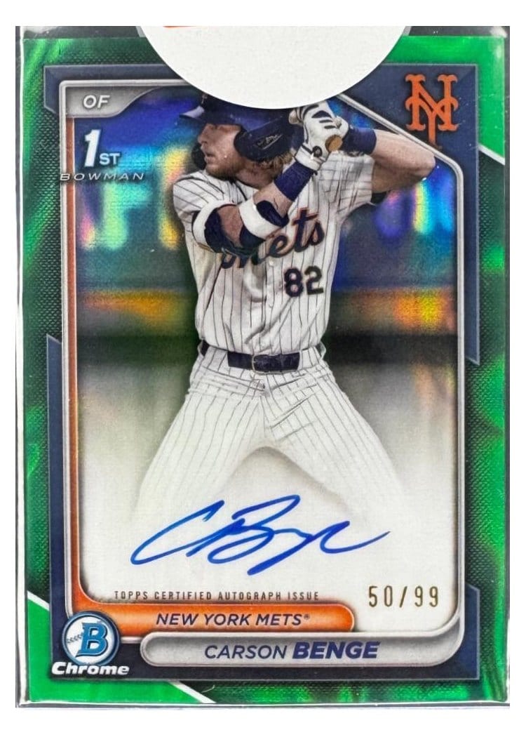 2024 Bowman Draft Chrome Prospect Autographs Carson Benge #CPA-CBG card