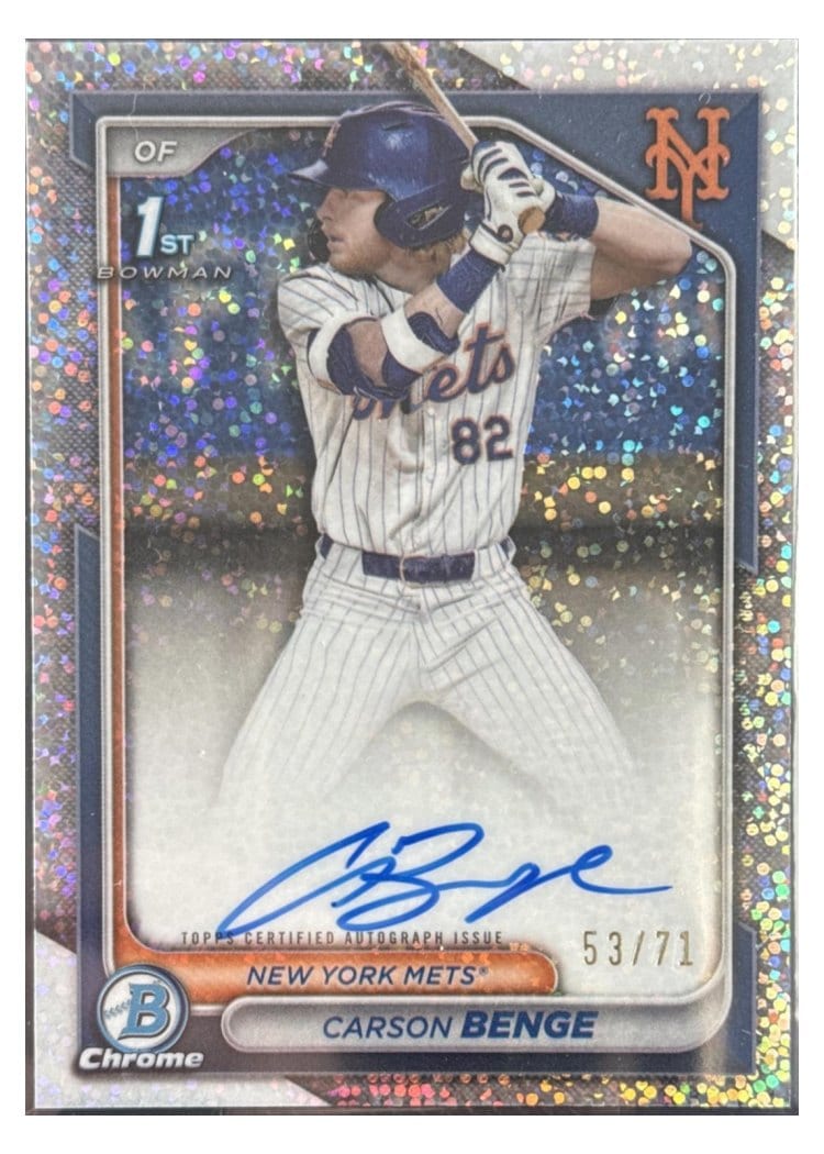 2024 Bowman Draft Chrome Prospect Autographs Carson Benge #CPA-CBG card