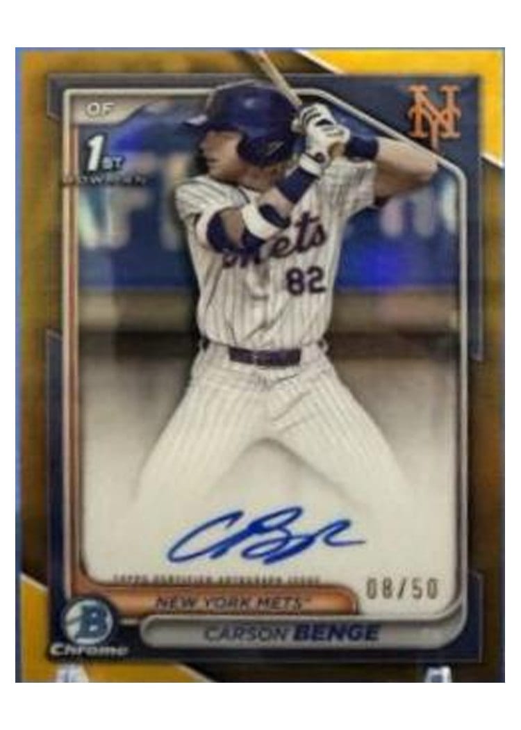 2024 Bowman Draft Chrome Prospect Autographs Carson Benge #CPA-CBG card