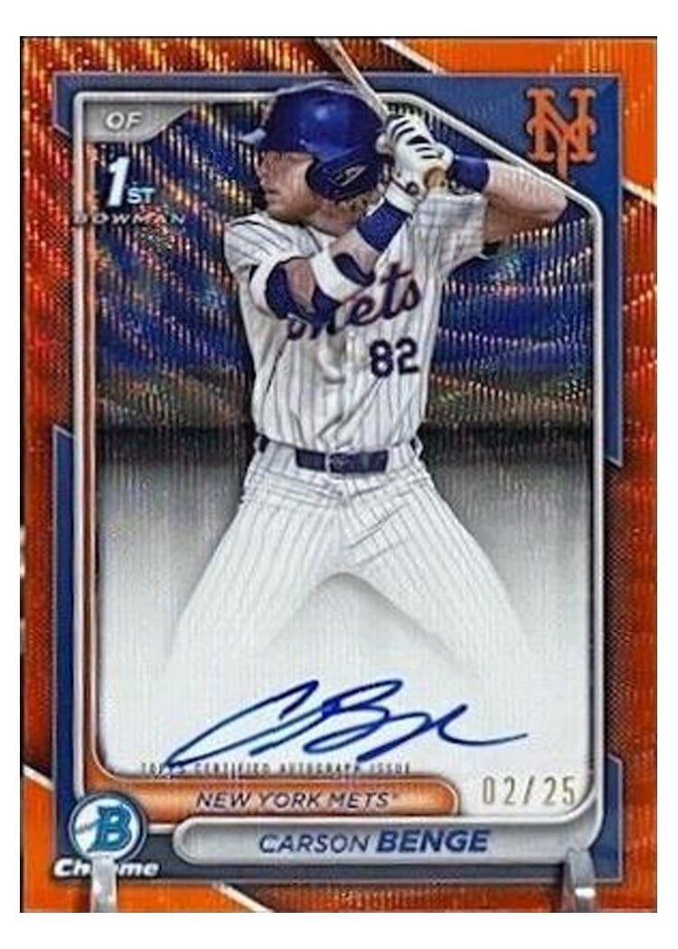 2024 Bowman Draft Chrome Prospect Autographs Carson Benge #CPA-CBG card