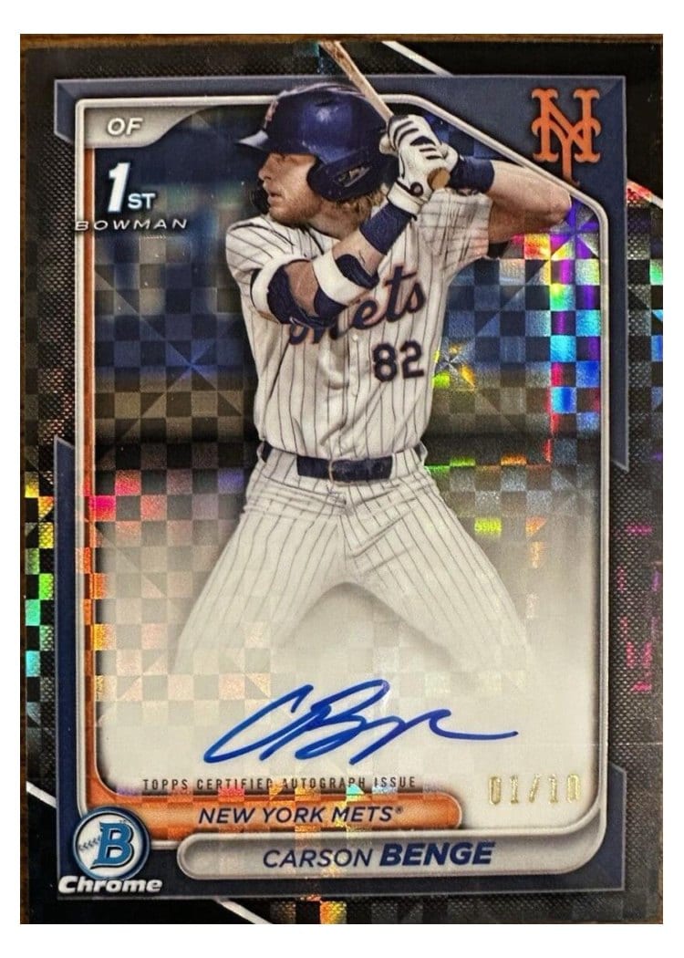 2024 Bowman Draft Chrome Prospect Autographs Carson Benge #CPA-CBG card