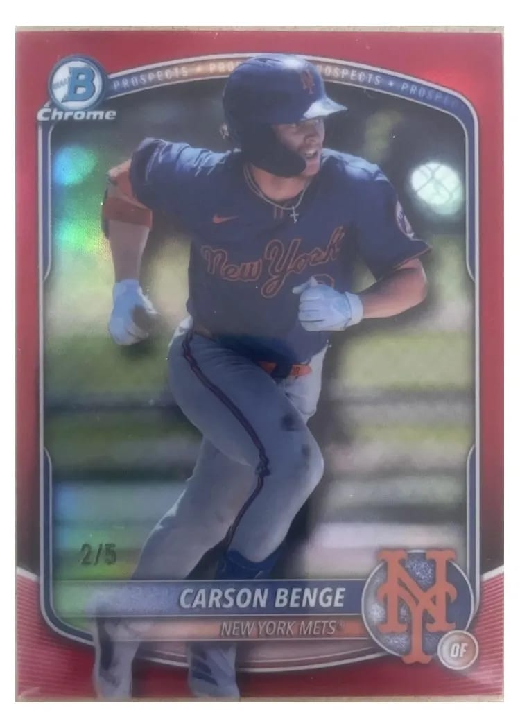 2025 Bowman Draft Chrome Carson Benge #BDC-138 card