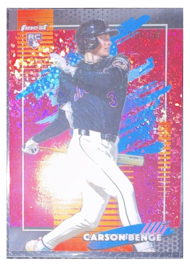 2026 Topps Finest Carson Benge Pink Refractor #116 card
