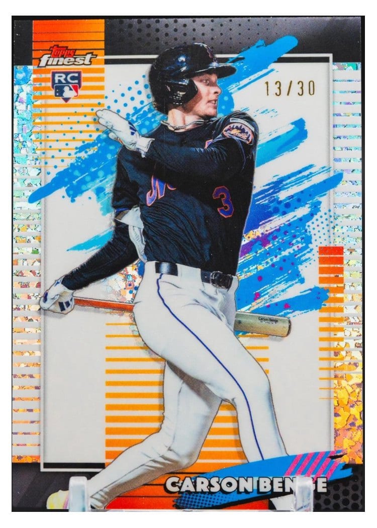 2026 Topps Finest Carson Benge White Mini Diamond Refractor #116 card