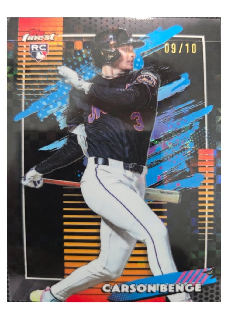 2026 Topps Finest Carson Benge Black X-Fractor #116 card
