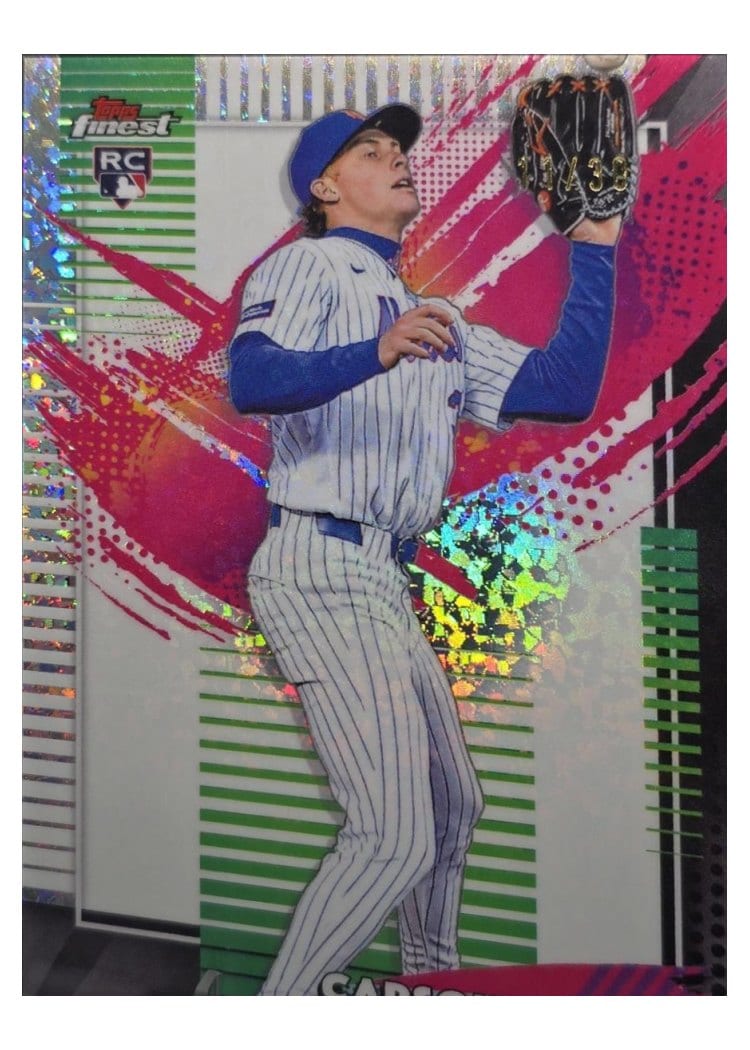2026 Topps Finest Carson Benge White Mini Diamond Refractor #258 card