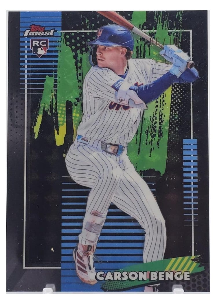 2026 Topps Finest Carson Benge Black Geometric Refractor #59 card