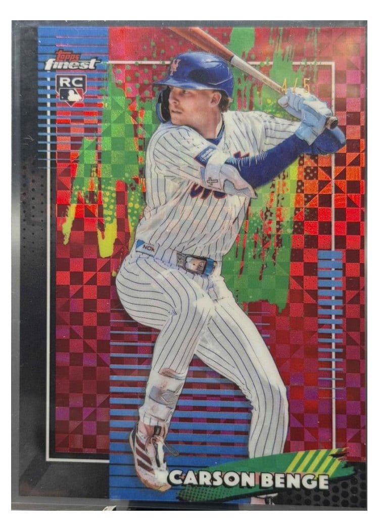 2026 Topps Finest Carson Benge Red X-Fractor #59 card