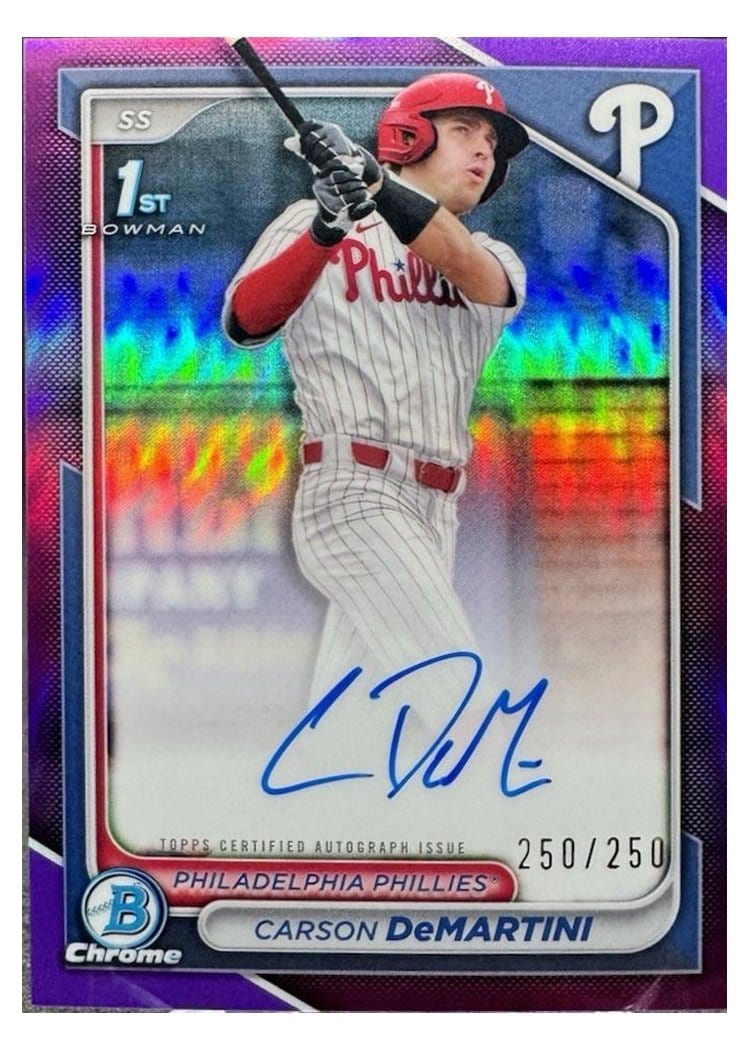 2024 Bowman Draft Chrome Prospect Autographs Carson DeMartini #CPA-CD card