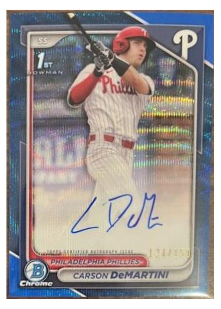 2024 Bowman Draft Chrome Prospect Autographs Carson DeMartini #CPA-CD card