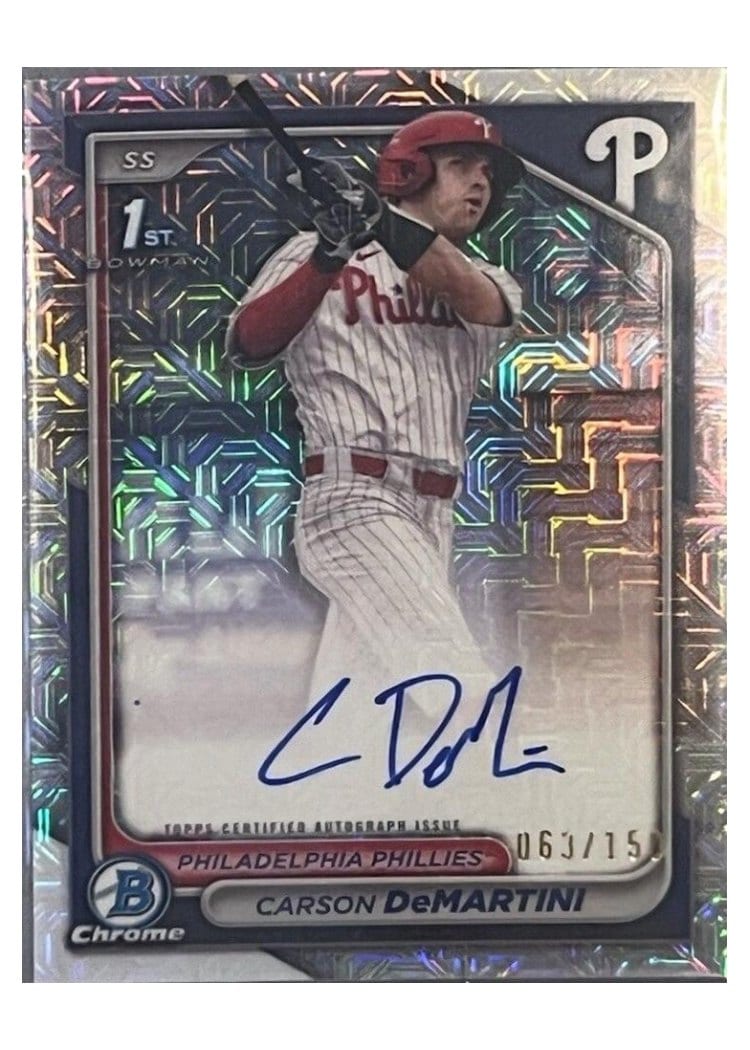 2024 Bowman Draft Chrome Prospect Autographs Carson DeMartini #CPA-CD card