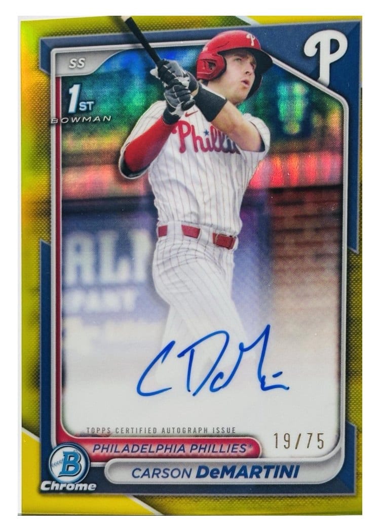 2024 Bowman Draft Chrome Prospect Autographs Carson DeMartini #CPA-CD card