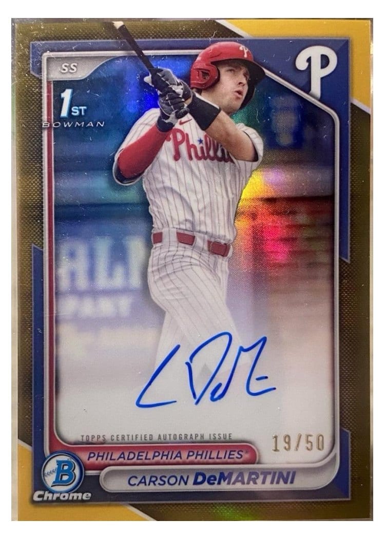 2024 Bowman Draft Chrome Prospect Autographs Carson DeMartini #CPA-CD card