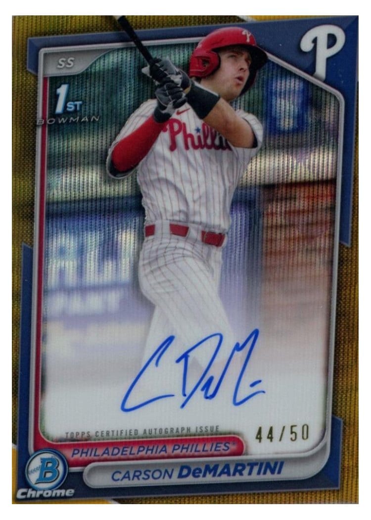 2024 Bowman Draft Chrome Prospect Autographs Carson DeMartini #CPA-CD card