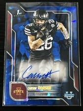 2025 Bowman University Chrome Sapphire Chrome Prospect Autographs Carson Hansen #BCA-CH card