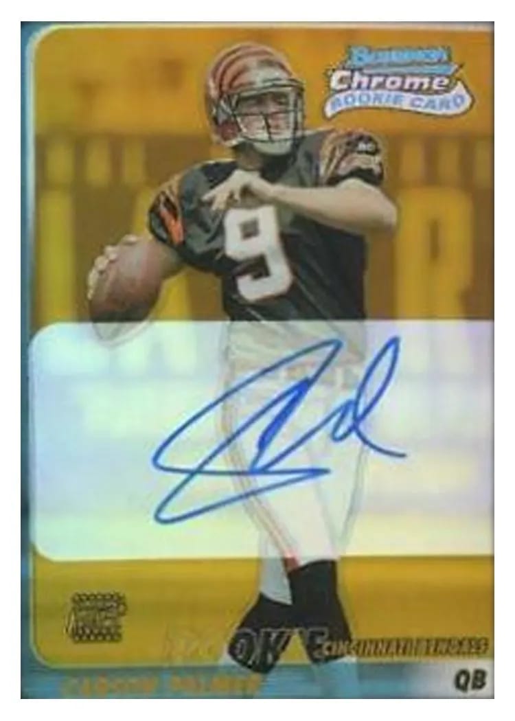2003 Bowman Chrome Carson Palmer Autograph Gold Refractor #237 card