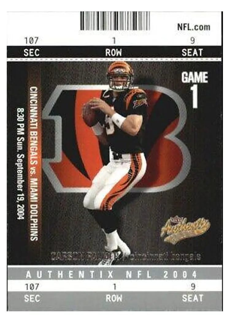 2004 Fleer Authentix Carson Palmer #6 card