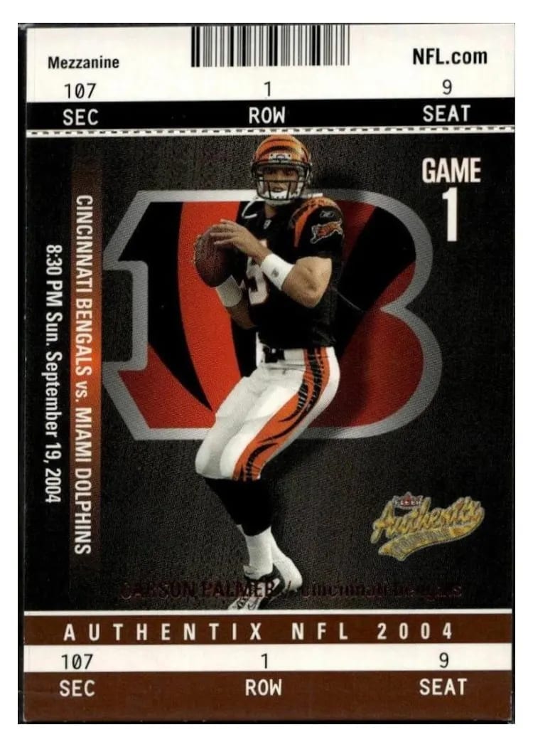 2004 Fleer Authentix Carson Palmer #6 card