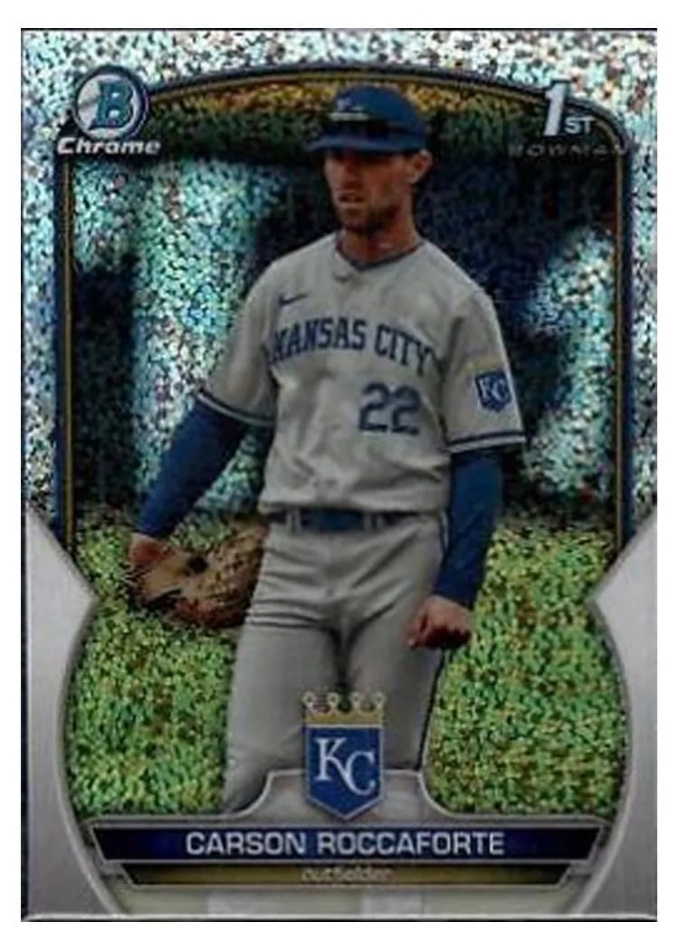 2023 Bowman Draft Chrome Carson Roccaforte Sparkle #BDC-140 card