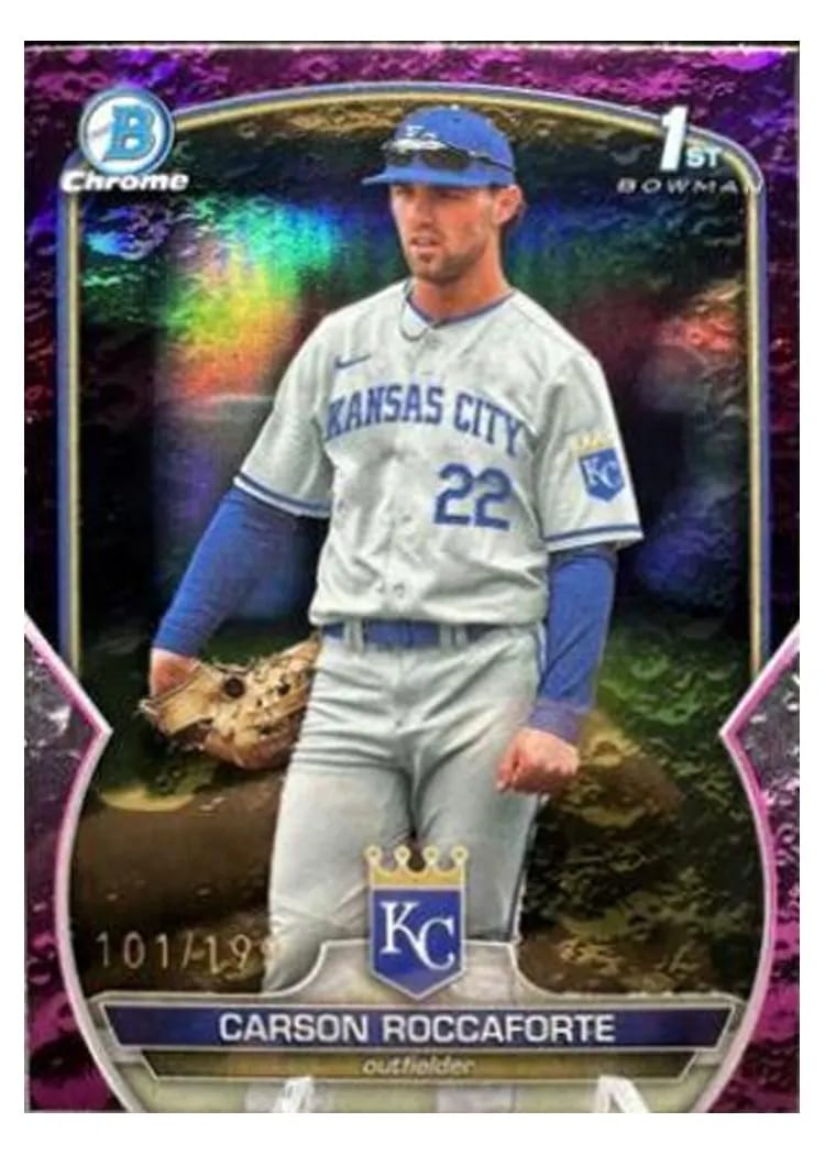2023 Bowman Draft Chrome Carson Roccaforte #BDC-140 card