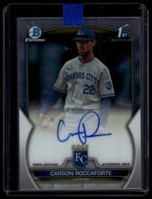 2023 Bowman Draft Chrome Prospect Autographs Carson Roccaforte #CDA-CR card