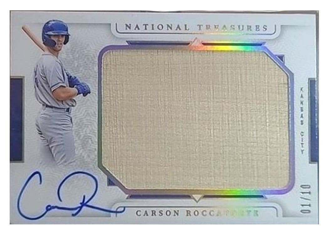 2024 Panini National Treasures Prospect Jumbo Lumber Signatures Carson Roccaforte #29 card