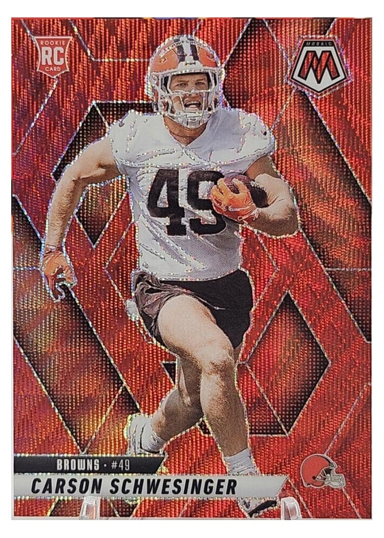 2025 Panini Mosaic Base Set Carson Schwesinger #371 card