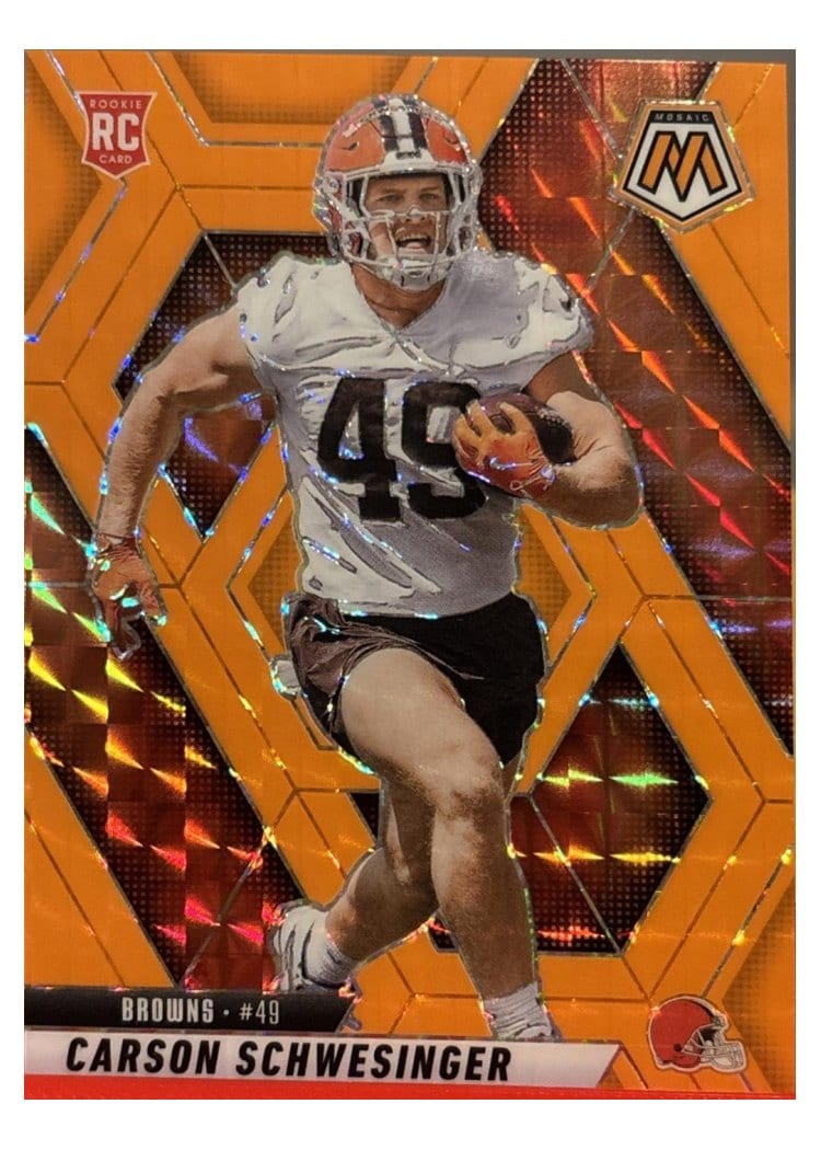 2025 Panini Mosaic Base Set Carson Schwesinger #371 card