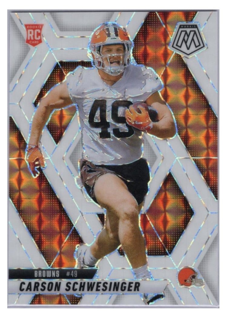 2025 Panini Mosaic Base Set Carson Schwesinger #371 card