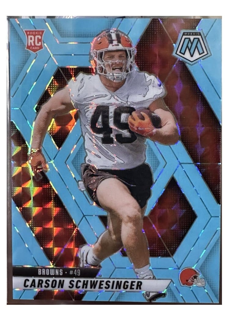 2025 Panini Mosaic Base Set Carson Schwesinger #371 card