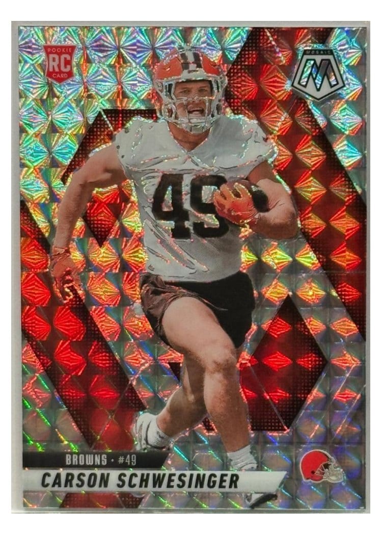 2025 Panini Mosaic Base Set Carson Schwesinger #371 card