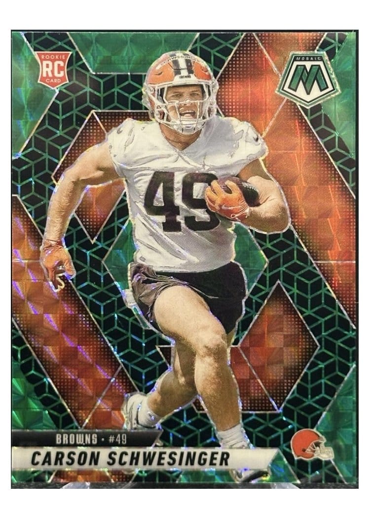 2025 Panini Mosaic Base Set Carson Schwesinger #371 card