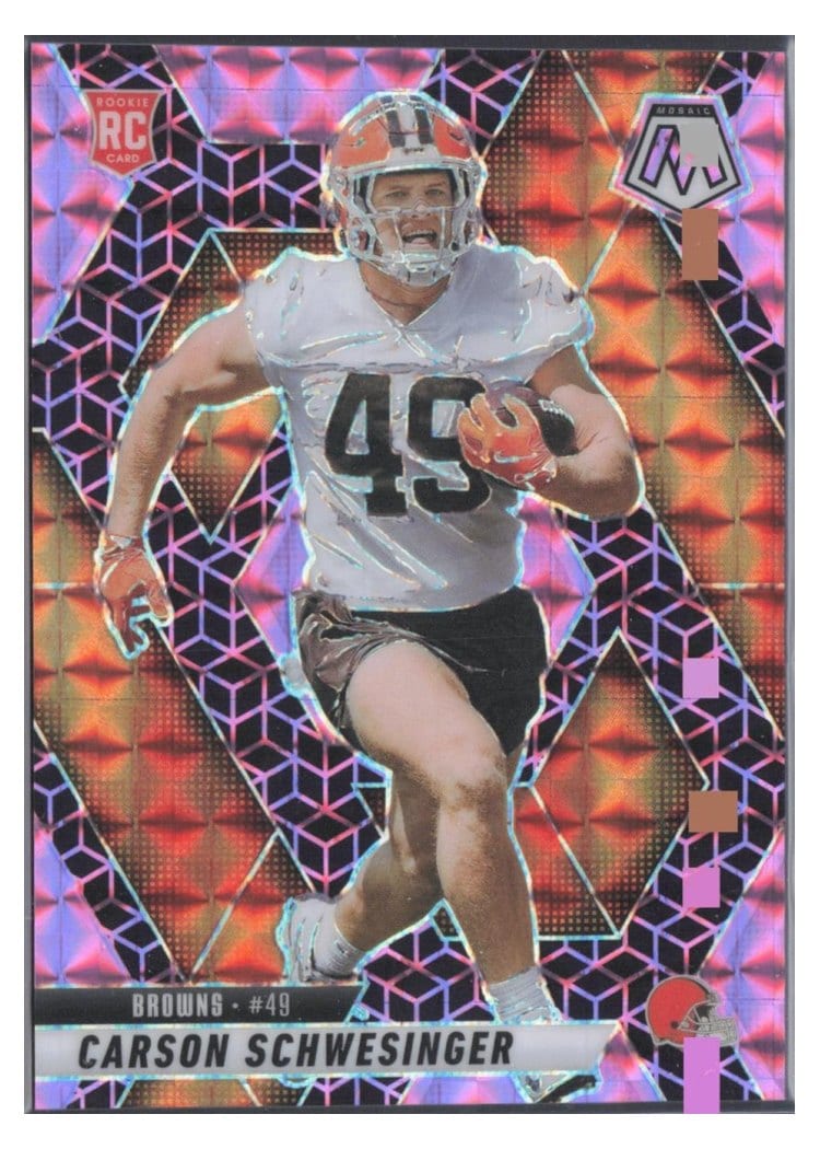 2025 Panini Mosaic Base Set Carson Schwesinger #371 card