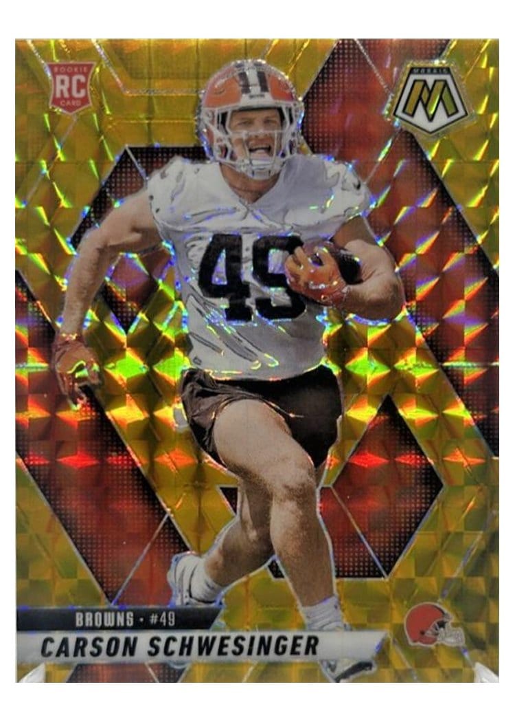 2025 Panini Mosaic Base Set Carson Schwesinger #371 card