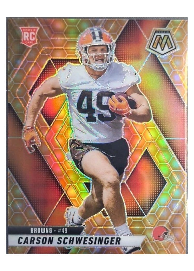 2025 Panini Mosaic Base Set Carson Schwesinger #371 card
