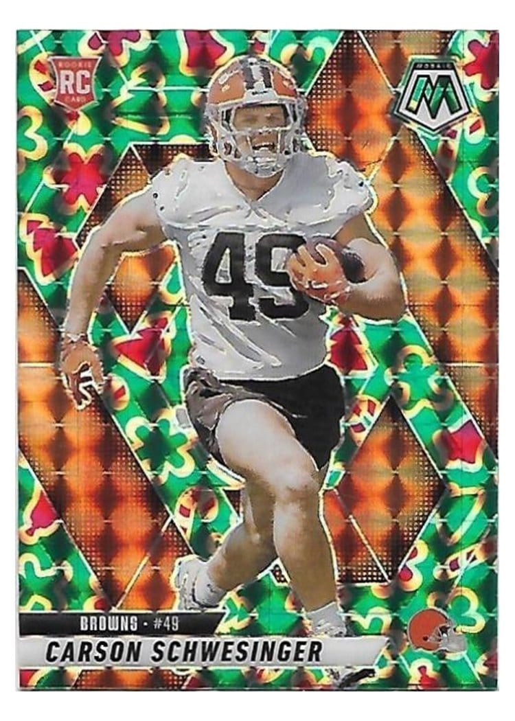 2025 Panini Mosaic Base Set Carson Schwesinger #371 card