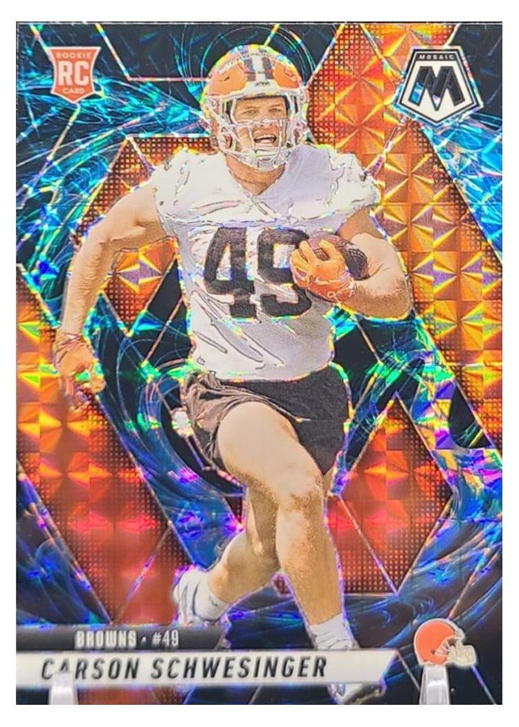2025 Panini Mosaic Base Set Carson Schwesinger #371 card