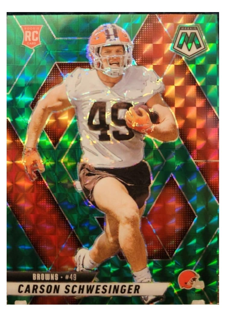 2025 Panini Mosaic Base Set Carson Schwesinger #371 card